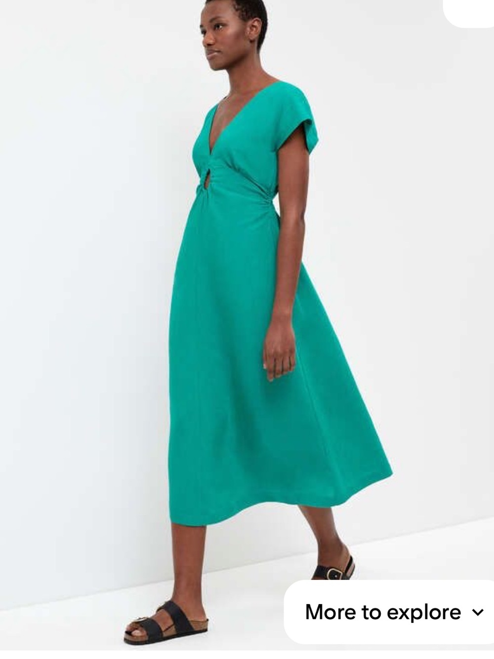OYSHO- linen blend dress